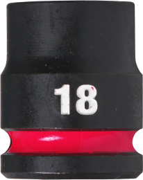 Головка ударная Milwaukee Shockwave 1/2" 18мм (4932480312) (размер посадки: 1/2", размер головки: 18 мм, материал: CrMo, тип крепления: квадрат с отверстием)