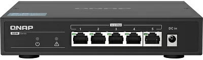 Коммутатор QNAP QSW-1105-5T 5-Port RJ-45 Unmanaged 2.5Gbps fanless switch, Switching Capacity 25Gbps