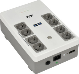 Источник бесперебойного питания ITK Electra EST8-600VA-1-001-L 360Вт 600ВА черный
