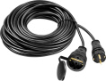 Удлинитель силовой Stayer 55026-20, розеток 1шт, 3x1.5 кв.мм, 20м, КГ, без катушки, черный