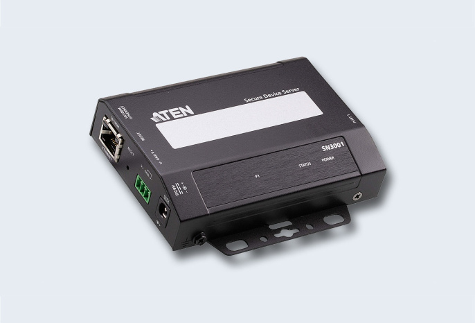 Сервер консольный ATEN SN3001-AX-G, 1 порт, RS232, LAN RJ45, DC jack 9V+3-pin блок 9-48V , лок.конс: нет, доп.порты: нет, режимы:Secured&Standard