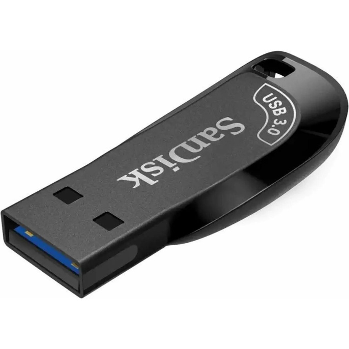 USB Flash SanDisk Ultra Shift USB 3.0 32GB SDCZ410A-032G-F46 32 ГБ, USB 3.2 Gen 1 Type-A (5 Гбит/сек), без колпачка, пластик, цвет черный