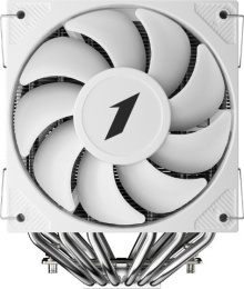 Кулер 1stPlayer CY12D Белый CY12D-WH Intel LGA1851/1700/1200/115x, AMD AM5/AM4, крепление на винтах, 6 тепловых трубок 6мм , размер вентилятора: 120x120x25мм, гидравлический подшипник, 1900об/мин, 57.56CFM, 38.21dB A