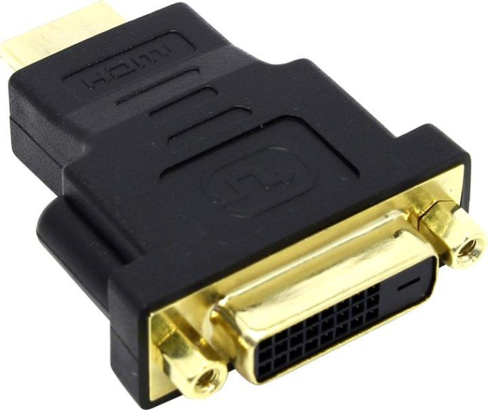 5bites DH1807G Переходник DVI 24+1 F / HDMI M, зол.разъемы