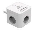 Cablexpert Сетевой фильтр Cube CUBE-3-CU3-W-1.5 3р, 10А, 1xType-C PD, 3xUSB, 1.5м, ур.защиты 4+ белый, коробка