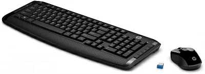Клавиатура с мышью HP Wireless Keyboard & Mouse 300 (Black) cons