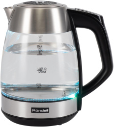 Чайник электрический Rondell RDE-1004, 1.7л, стекло/металл