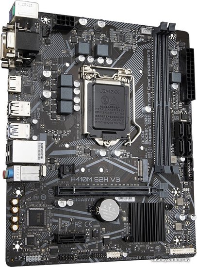 Материнская плата GigaByte H410M S2H V3 mATX, сокет Intel LGA1200, чипсет Intel H510, память 2xDDR4, слоты: 1xPCIe x16, 1xPCIe x1, 1xM.2