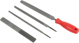 Набор напильников WorkPro WP251017 5 предметов прочная термообработанная сталь, удобная эргономичная сменная ручка, оснащена деревянными и стальными напильниками, подходит для опиливания и полировки поверхности заготовки/дерева