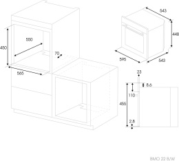 Микроволновая печь Zigmund & Shtain BMO 22 W 40л. 1000Вт белый встраиваемая (26217677)