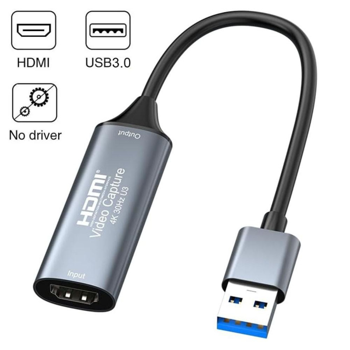 ORIENT C710HVC, Кабель-адаптер HDMI - USB3.0, устройство видеозахвата со звуком 1920x1080@60Hz, поддержка Windows/MacOS/Android, 33274