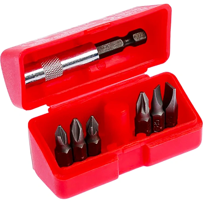 Набор насадок-бит CR-V 7 предметов (red) Mr. Logo SD-801B-AJ