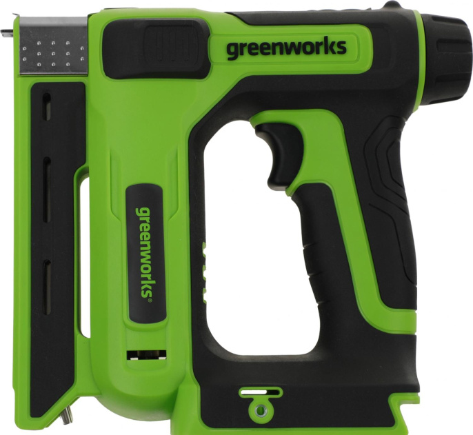 Степлер ручной Greenworks G24CS10 скобы 4/55/90/18GA (3400107)