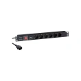 Блок розеток ExeGate ServerPro PDU-19H609 Al-6S-C14-2CU-SPD1 19 1U алюминий 6Schuko кабель с C14 2м SPD1. 280834