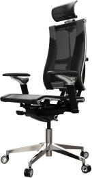 Кресло руководителя МЕТТА Yoga Spine Triumph B2 (Черный CC.50.15.13A), экокожа/сетка, до 150кг, синхромеханизм, регулируемые 6D подлокотники,  черный