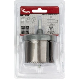 Пила круговая для дрели 26-32-38-45-50-56-63 мм глубина 50 мм 7 шт. КУРС 36724