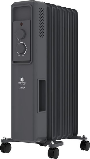 Масляный радиатор Royal Clima Ardea ROR-AR7-1500M, с терморегулятором, 1500Вт, 7 секций, 3 режима, графитовый