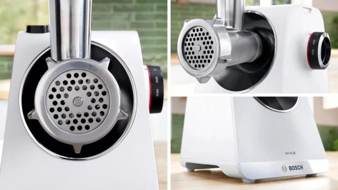 Мясорубка Bosch MFWS609W,  белый/ черный
