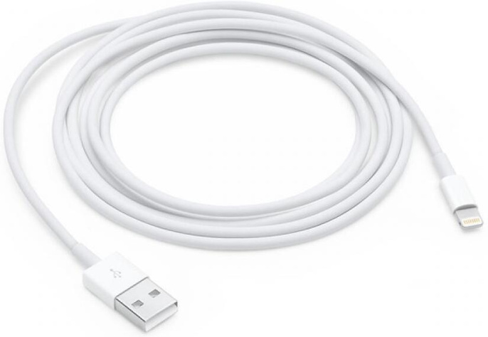 Кабель Apple A1510,  Lightning (m) -  USB (m),  2м,  MFI,  белый [md819zm/a]