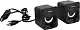 Акустическая система 2.0 ExeGate Accord 200 (питание USB, 2х3Вт (6Вт RMS), 60-20000Гц,цвет черный, синяя подсветка) EX289685RUS
