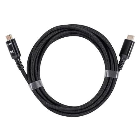 Кабель Кабель HDMI 19M/M,ver. 2.1 8KX60Hz Econom оплетка 3m iOpen ACG859B-3.0