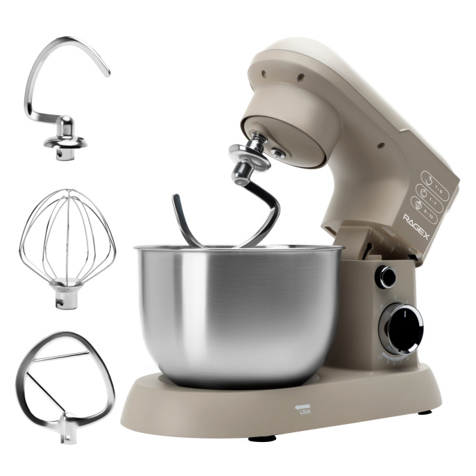 Планетарный миксер RAGEX R006-110 3 в 1, 4 литра, 1500 Вт, бежевый