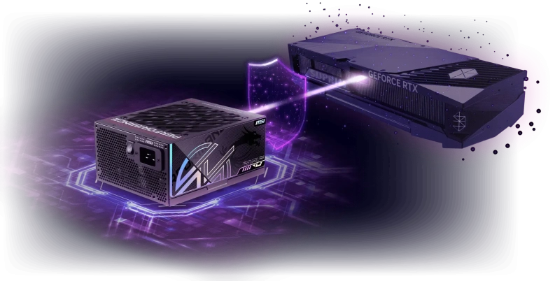 MSI представила 1600-ваттный БП с двумя портами 12V-2x6 и защитой видеокарты