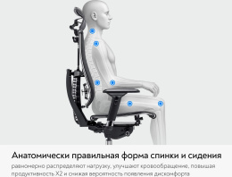 Кресло руководителя МЕТТА Yoga 4DF B2-12D - GoyaLE, велюр, до 150кг, синхромеханизм, регулируемые 5D подлокотники,  темно-серый