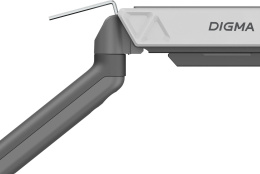 Кронштейн для мониторов ЖК Digma D-MM101, до 32", до 9кг, крепление к столешнице, поворот и наклон, серый
