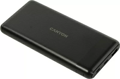 Внешний аккумулятор CANYON CNE-CPB1007B Black (USB/USB-C 3A 10000mAh)