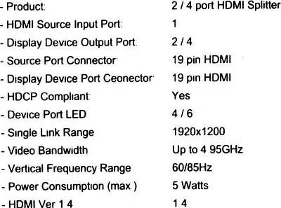 Разветвитель Telecom TTS5010 HDMI Splitter (1in - 2out) + б.п.