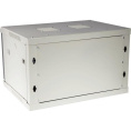 Шкаф коммутационный LanMaster TWT-CBWPG-6U-6X4-GY настенный,  стеклянная передняя дверь,  6U,  600x400 мм