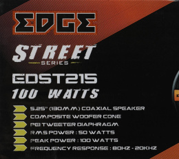 Колонки автомобильные EDGE EDST215-E6, 13 см 5 дюйм. , комплект 2 шт.