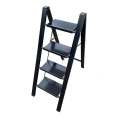 Алюминиевая стремянка SevenBerg milano 4 широкие ступени чёрная Milano-4 black