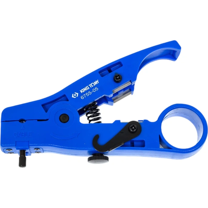 Стриппер для снятия изоляции и резки многожильного и плоского кабеля KING TONY UTP, STP, RJ 6755-05