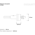 Коронка кольцевая 20 мм Gigant G-11304