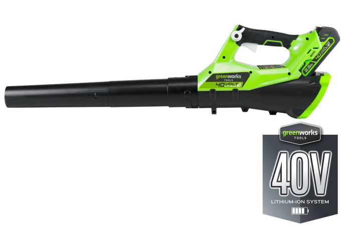 Greenworks Воздуходув аккумуляторный G40AB, {40V, без АКБ и ЗУ} [2400807]