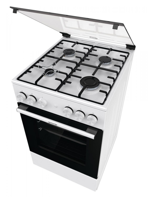 Плита Газовая Gorenje GGI5A21WH белый стеклянная крышка реш.сталь