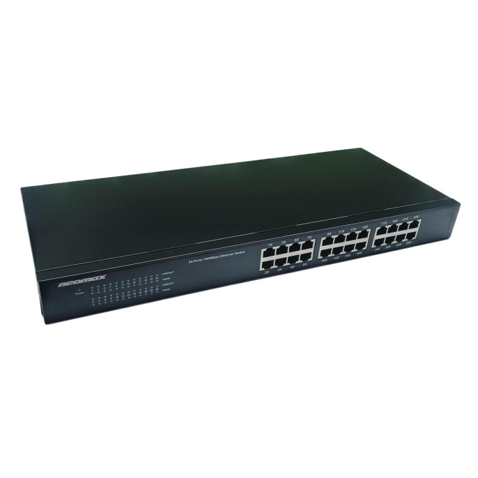NEOMAX неуправляемый коммутатор NMS-124P-1000-SR, 24 порта 1000 Mbps, металл Rack