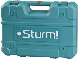 Винтоверт Sturm! CD250H (питание: аккумулятор, бесщеточный двигатель, 2600 об/мин, крутящий момент: 250 Нм, тип батареи: Li-Ion, напряжение: 18 В, патрон: шестигранный, 1/4" (6.35 мм), емкость: 4 Ач, подсветка рабочей зоны, тормоз двигателя, реверс, кейс)