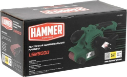 Шлифовальная машинка ленточная HAMMER LSM900D 900Вт 290м/мин лента 457x75мм 840982