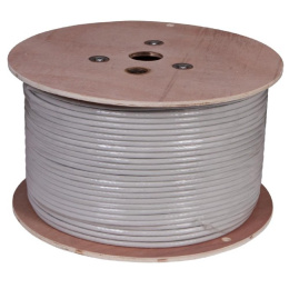 Rexant 02-0302 Кабель витая пара U/UTP, CAT 6A, ZH нг А -HF LSZH , 4х2х0,57 мм, 23AWG, INDOOR, SOLID, серый, 305м PRO