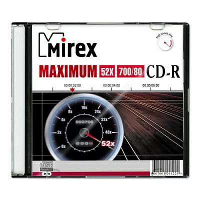 Диск CD-R Mirex 700 Mb 52х Maximum Slim Case (1) (1/200) 201229