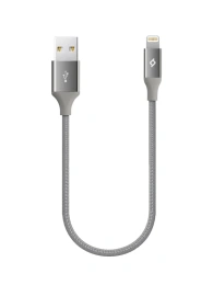 Кабель TTEC AlumiCable Micro USB Charge & Data Mini Cable. Длина: 30 см. Цвет: серый космос