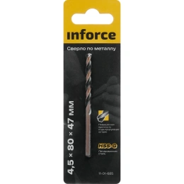 Сверло по металлу HSS-G 4.5х80х47 мм Inforce 11-01-685