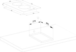 Электрическая варочная поверхность WEISSGAUFF HV 32 BA, конфорок: 2 шт.,  стеклокерамика,  независимая, черный