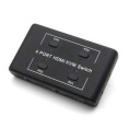 ORIENT HS41, HDMI KVM переключатель на 4 устройства, порты HDM + 2xUSB клавиатура+мышь , поддержка 4K@30Hz, кнопка переключения на проводе 1.2 м, не требуется внешнее питание 31067