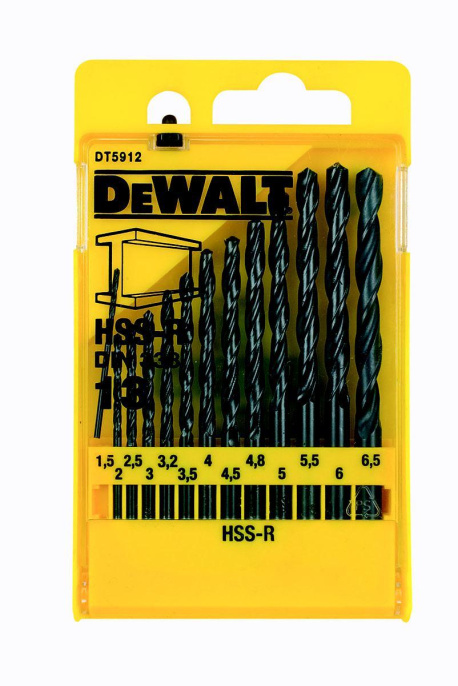 Набор сверл DeWALT DT5912-QZ,  по металлу,  цилиндрический,  13шт