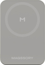 Внешний аккумулятор Magssory Pride Титан (PBN021) (емкость: 10000 мАч, совместимость с MagSafe, мощность: 15 Вт, материал: алюминий, длина кабеля: 1.2 м, кабель: Type-C)