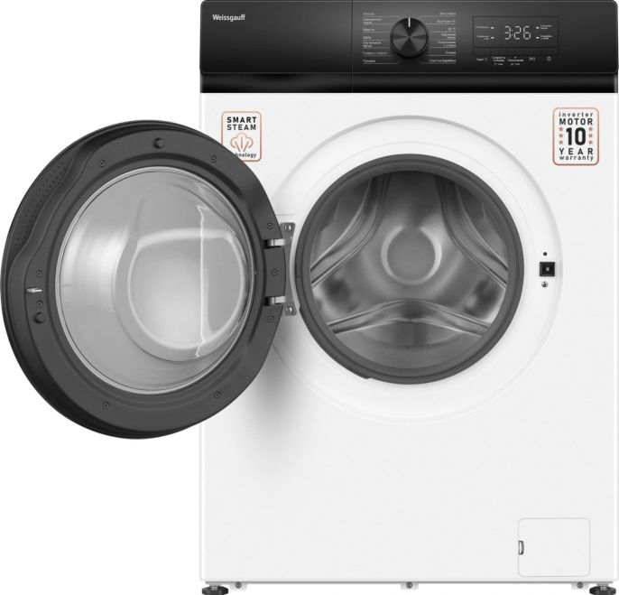 Стиральная машина Weissgauff WM 39107 Inverter Steam класс: A++ загр.фронтальная макс.:7кг белый инвертор (439783)